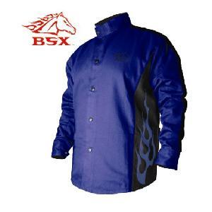 BXRB9C BSX Blue FR Welding Jacket w/Blue Flames Image
